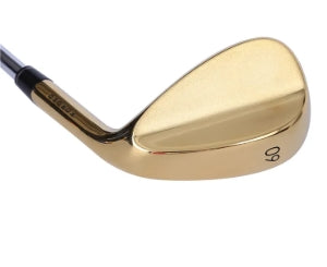 Luxurious Gold Electroplating Carbon Steel Forged Golf Club Wedge with Four Leaf Clover on the Sole
