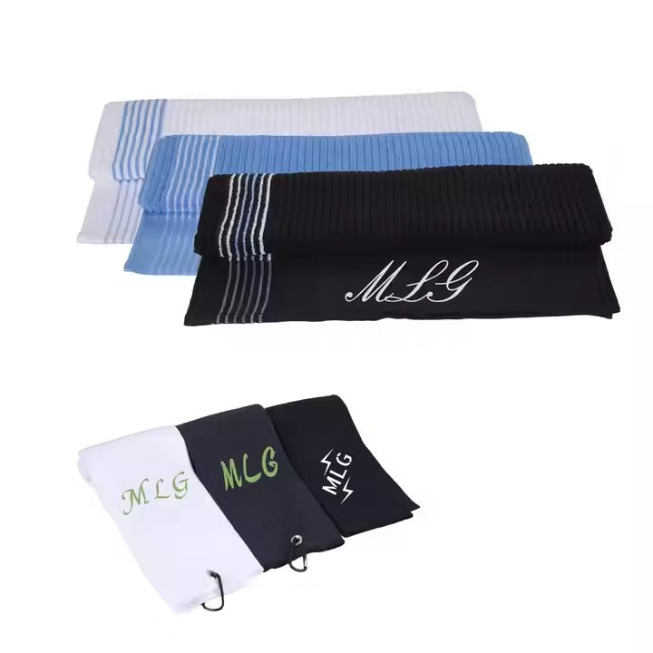 High Quality Custom Logo Golf Towel Accessory Designed by Manufacturers