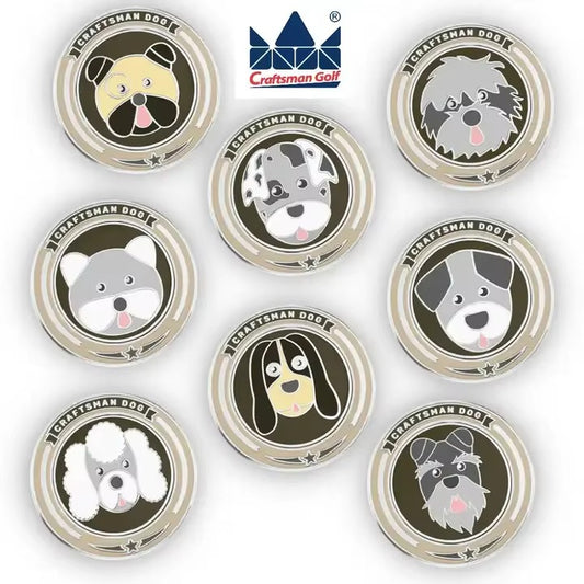Custom Logo 34mm Multi-Type Dog Metal Golf Ball Marker Hat Clip Accessory